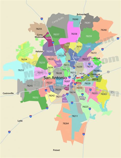 San Antonio Zip Code Map Printable Printable Maps
