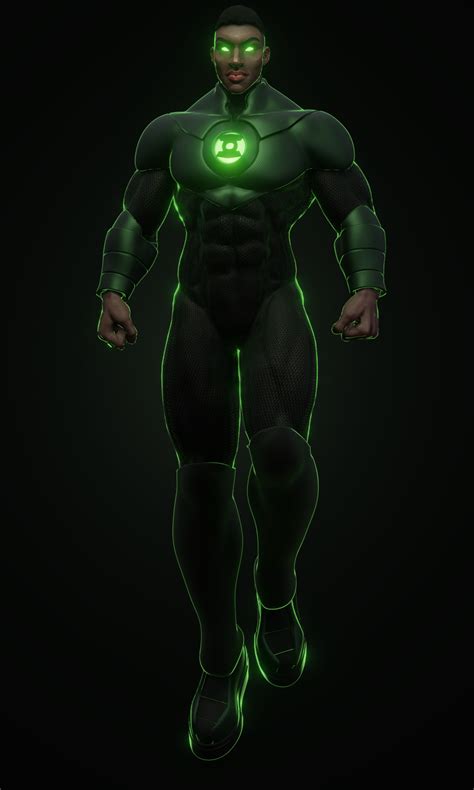 John Stewart Green Lantern Fan Art Finished Projects Blender