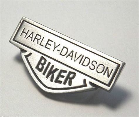 Harley Davidson Biker Hand Made In The Uk Pewter Lapel Pin Badge