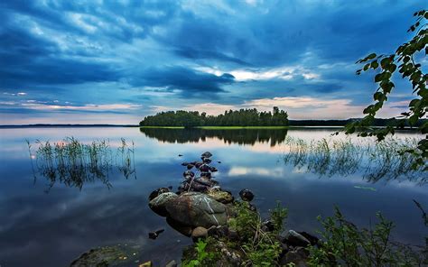 Summer Lake Reflection Hd 1080p Wallpaper Nature And