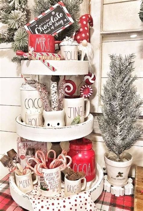 37 Easy Diy Farmhouse Christmas Decorations Ideas Tray Decor