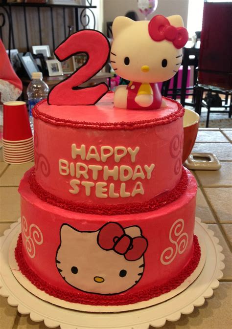 Hello Kitty 2nd Birthday Girl Cool Birthday Cakes Hello Kitty