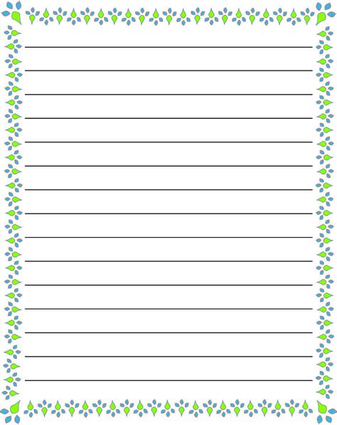 Free Printable Lined Paper With Decorative Borders Free 19 Sample