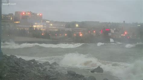 Duluth Storm Brings Massive Waves Flooding And Power Outages
