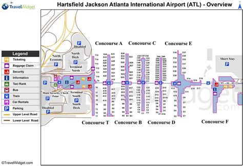 Hartsfield Jackson Airport Map Map Of Hartsfield Jackson Airport