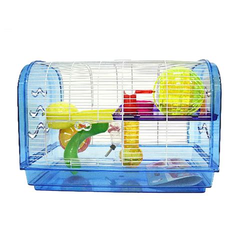 Yml Clear Plastic Dwarf Hamster Mice Blue Cage Dome With Color