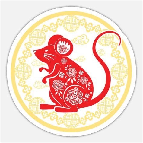 Year Of The Rat Chinese Zodiac Stickers Unique Designs Spreadshirt