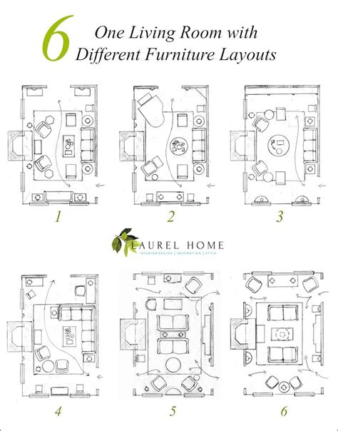 One Living Room Layout Seven Different Ways Laurel Home