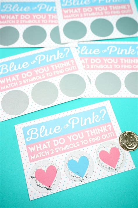free printable gender reveal scratch off cards happiness is homemade