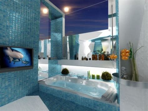 Two Contrasting Bathroom Designs In Futuristic Style Digsdigs