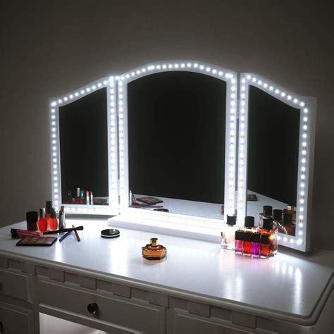 Frameless led vanity mirror with 14 17 bulbs hollywood makeup lighted mirror 3 mode adjustable touch screen make up mirror. 2019 Vanity Mirror Lights Kit for Makeup Dressing Table ...