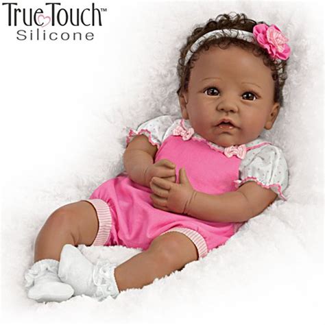 Reborn Lifelike African American Silicone Baby Girl Doll Tasha