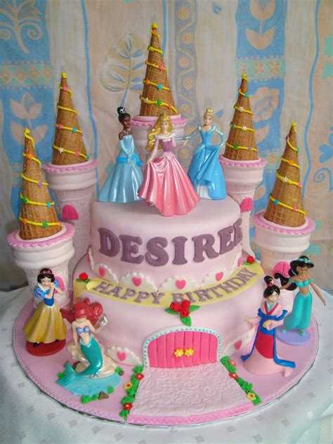 Yummy Baking Princess Castle Fondant Cake D1 Disney Princess Cake