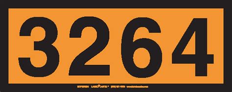 Labelmaster Zopez3264 Un3264 Panel Hazmat Placard E Z Removable Vinyl