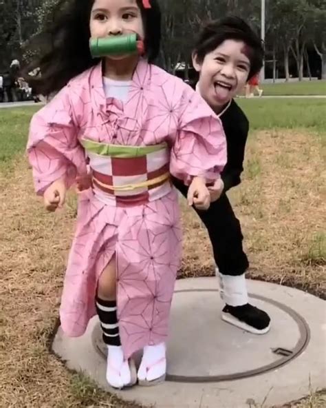 Little Nezuko And Tanjiro Video Kawaii Cosplay Cosplay Characters