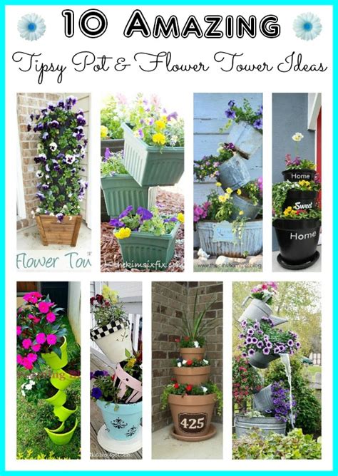 10 Amazing Flower Towertipsy Pot Planter Ideas A