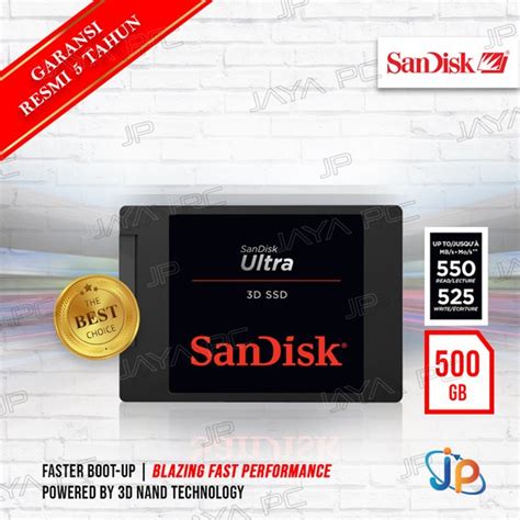 Jual Sandisk Ssd Ultra 3d 500gb Sata 3 Sandisk Ultra 3d 500 Gb 25 Di