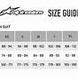 Alpinestars Kart Suit Size Chart