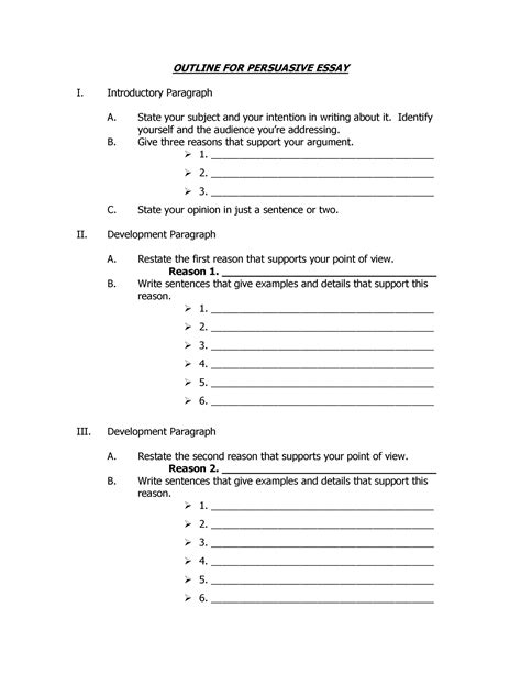 Informative Outline Template