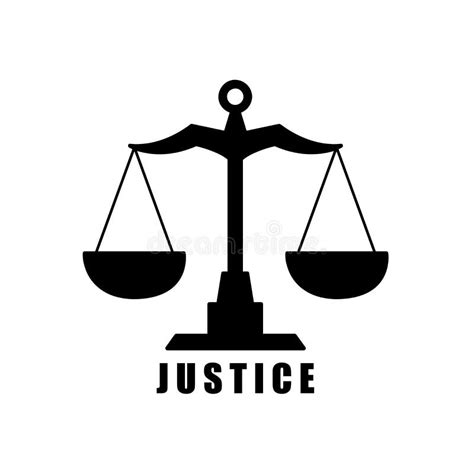 Scales Of Justice And Law Silhouette Logo Stock Vector Illustration