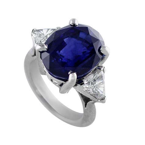 Platinum 14ct Ceylon Sapphire Agl Certified Ring Cj Charles Jewelers