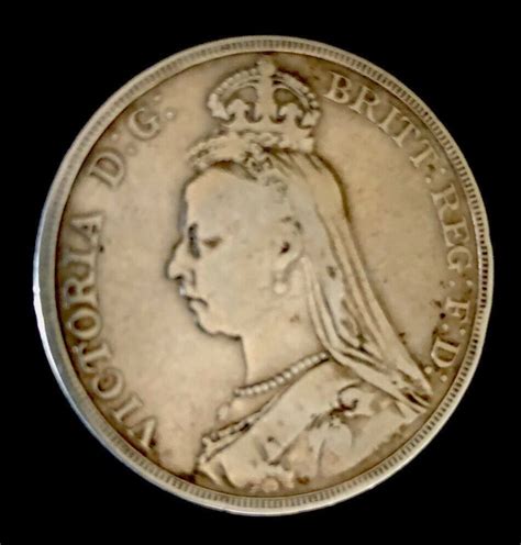 1890 British Queen Victoria Silver Crown Good Condition On Ebid