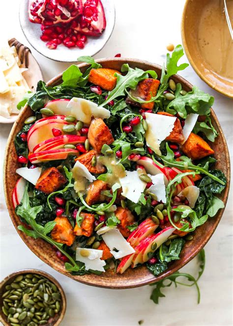 Autumn Salad With Maple Dijon Vinaigrette Dishing Out Health