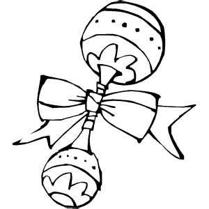Baby Rattle Coloring Sheet