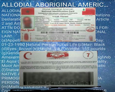 Get Your Moorish American And Hebrew Israelite Nationality Card Get