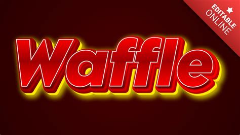 Waffle Text Effect Generator