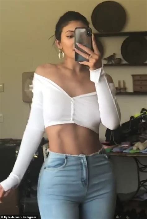 Kylie Jenner Showcases Her Curves In Crop Top As She Gets A Good Look At Herself In The Mirror