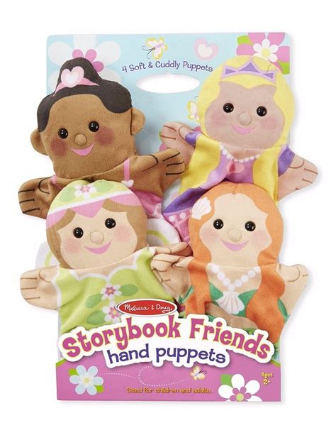 New 4pc Melissa And Doug Storybook Friends Hand Puppets Role Pretend