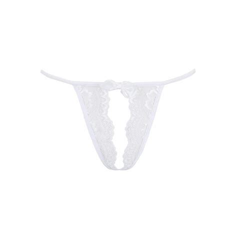 lingerie sexy string blanc ouvert v 9828 axami lingerie couleur blanc taille bas xs