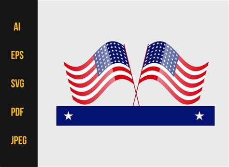 United States Flag Vector Illustration Graphic By Pixeness · Creative