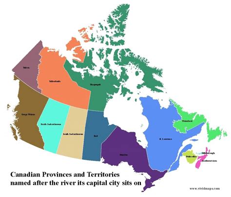 Canada mapped only by rivers, streams & lakes - Vivid Maps