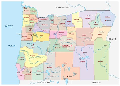 Oregon Map With Cities And Counties World Map