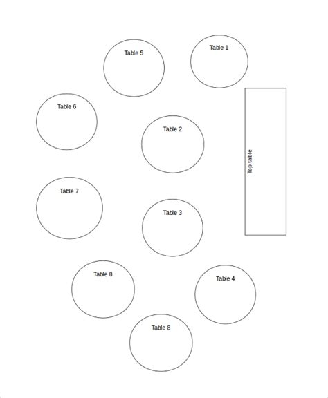 Printable Round Table Seating Chart Template