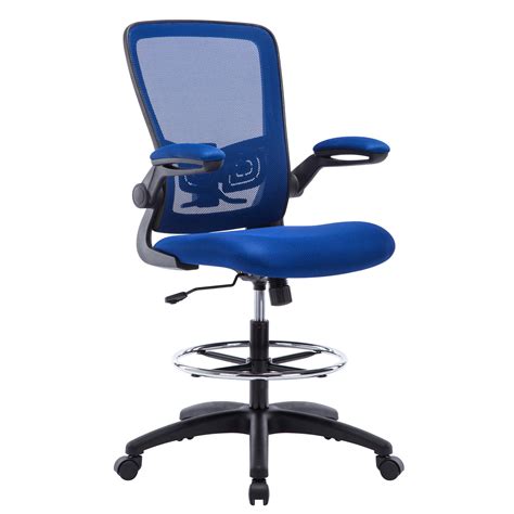 Drafting chair tall office chair standing desk chair adjustable height with arms foot rest back support rolling swivel desk chair mesh drafting stool for adults(black). Serena Mesh Drafting Chair, Tall Office Chair for Standing ...