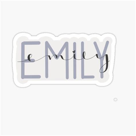 Emily Name Sticker For Sale By Emilyrc16 Redbubble
