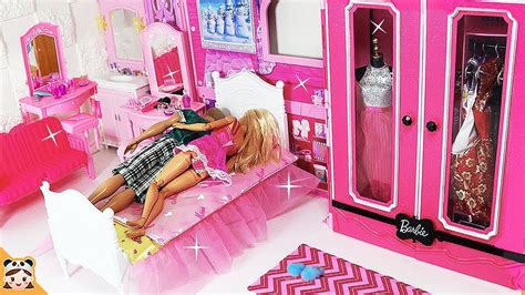 Barbie Bedroom Morning Routine Doll House Dress Up Beliche Quarto 인형놀이 일상 드라마 장난감 놀이 보라미tv