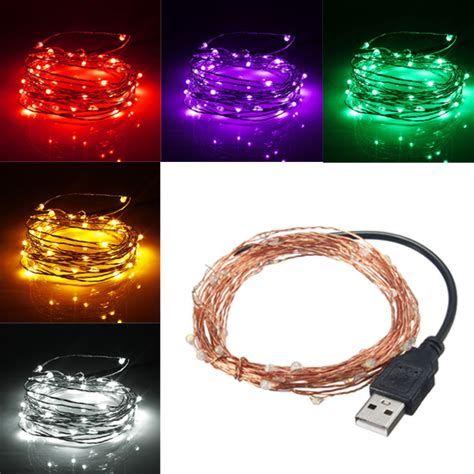 5m 50 Led Usb Copper Wire Led String Fairy Light For Christmas Xmas
