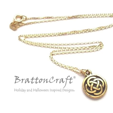 Gold Celtic Knot Necklace Celtic Necklace Irish Necklace Etsy