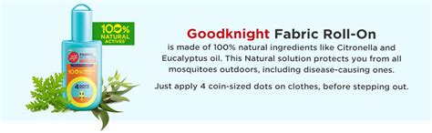 Good Knight 100 Natural Mosquito Repellent Fabric Roll On