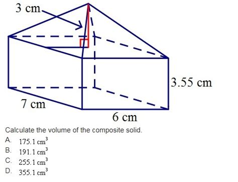 Calculate The Volume Of The Composite Solid A 1751 B 1911 C