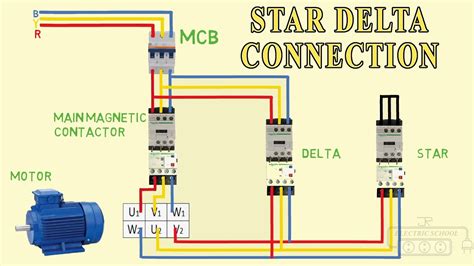 Star Delta Power Wiring Connection Phase Motor Diagram YouTube