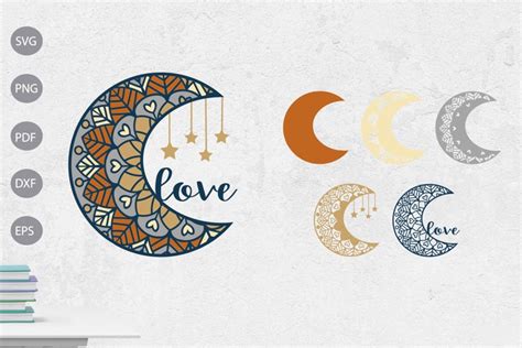 Moon 3d Layered Paper Cut Template Svg Design