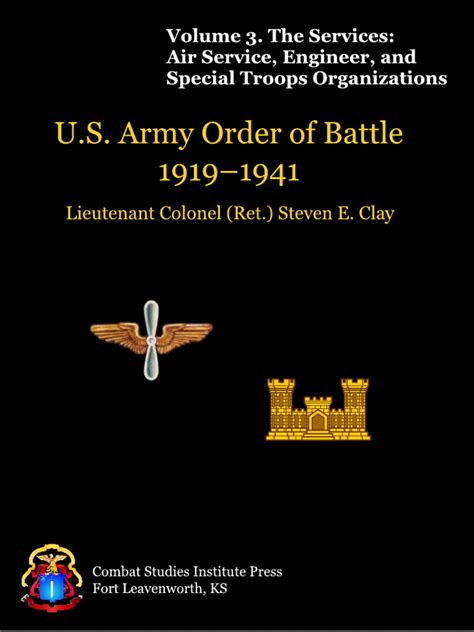 Us Army Order Of Battle 19191941 Vol3 Regiment Brigade