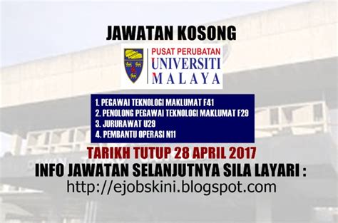 Jawatan kosong kuala lumpur terkini. Jawatan Kosong Pusat Perubatan Universiti Malaya (PPUM ...