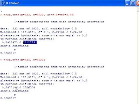 7.0, 7.7, 6.8, 7.1, 7.1, 6.1, 7.3. Confidence intervals on proportions in R - YouTube