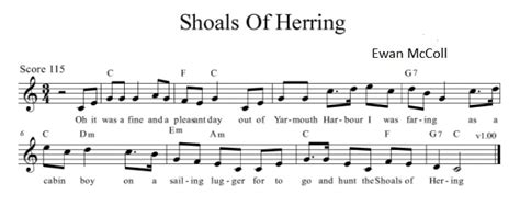 Shoals Of Herring Lyrics And Chords Irish Folk Songs